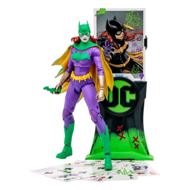 Figura Batgirl Coringa (Três Coringas) (Etiqueta Dourada) 18 Cm Dc Multiverso