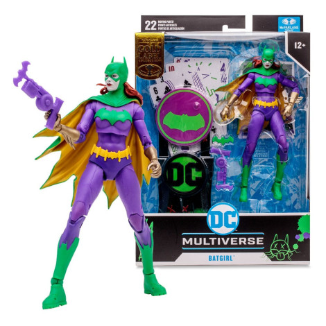 Figura Batgirl Coringa (Três Coringas) (Etiqueta Dourada) 18 Cm Dc Multiverso