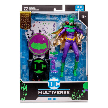 Figura Batgirl Coringa (Três Coringas) (Etiqueta Dourada) 18 Cm Dc Multiverso