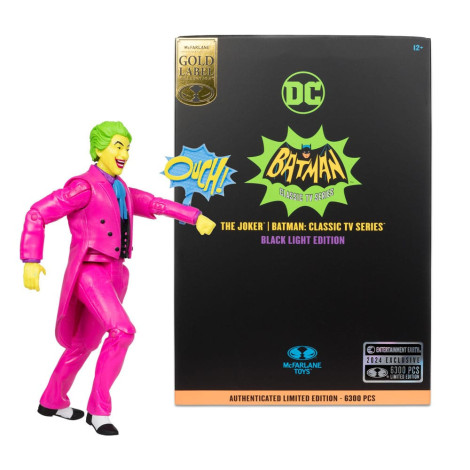 Figura Bm66 O Coringa (Luz Negra) (Etiqueta Dourada) 18 Cm Dc Multiverso