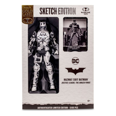 Figura do Batman com Fato de Perigo (Arte da Linha) (Etiqueta Dourada) 18 Cm Dc Multiverso