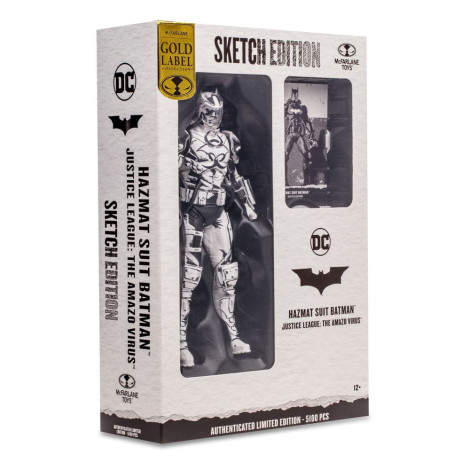 Figura do Batman com Fato de Perigo (Arte da Linha) (Etiqueta Dourada) 18 Cm Dc Multiverso