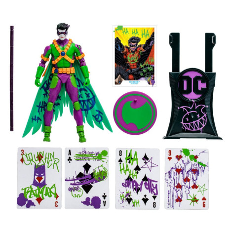 Figura do Robin Vermelho com Coringa (Novos 52) (Etiqueta Dourada) 18 Cm Dc Multiverso