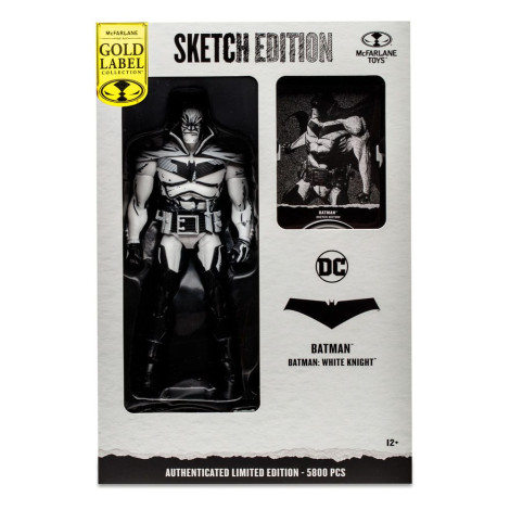 Figura do Batman Edição Sketch (Batman: Cavaleiro Branco) (Etiqueta Dourada) 18 Cm Dc Multiverso