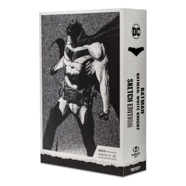 Figura do Batman Edição Sketch (Batman: Cavaleiro Branco) (Etiqueta Dourada) 18 Cm Dc Multiverso