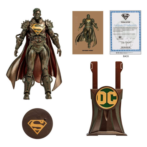 Figura do Superboy Prime (Patina) (Etiqueta Dourada) 18 Cm Dc Multiverso