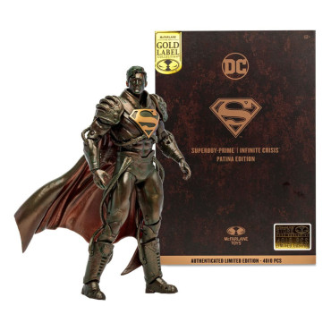 Figura do Superboy Prime (Patina) (Etiqueta Dourada) 18 Cm Dc Multiverso