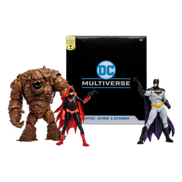 Multipack Figuras Cara de Barro, Batman e Batwoman (Dc Rebirth) (Etiqueta Dourada) 18 Cm Dc Multiverso