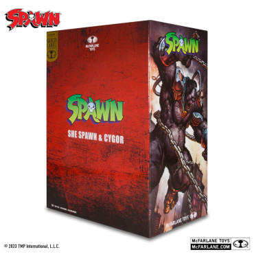 Figuras She Spawn & Cygor (Gold Label) 18 Cm Spawn