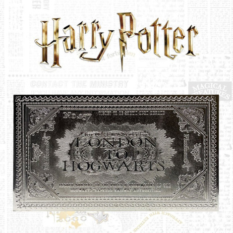 Réplica Hogwarts Expresso Ticket Silver Plated