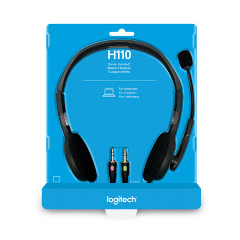 Logitech H110 Auscultadores com microfone Prata