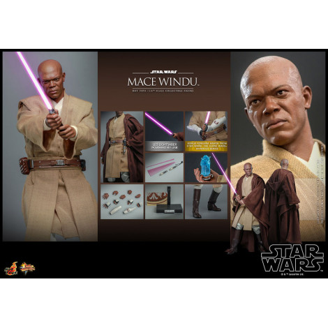 Figura de Mace Windu Hot Toys Star Wars : Ataque dos Clones