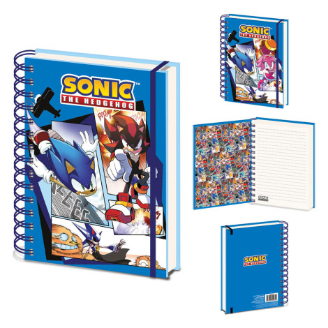 Bloco de notas A5 Sonic The Hedgehog