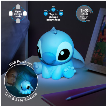 Stitch Candeeiro 3D de silicone 15 cm