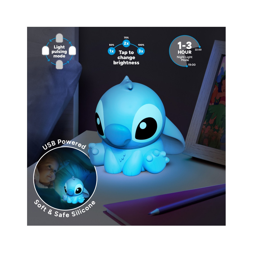 Stitch Candeeiro 3D de silicone 15 cm