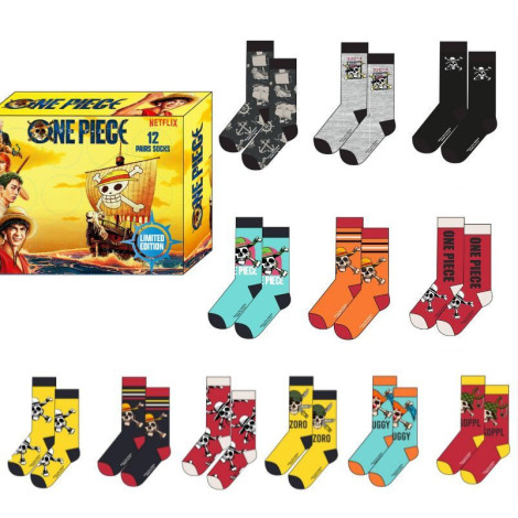 Caixa de oferta 12 pares de meias One Piece