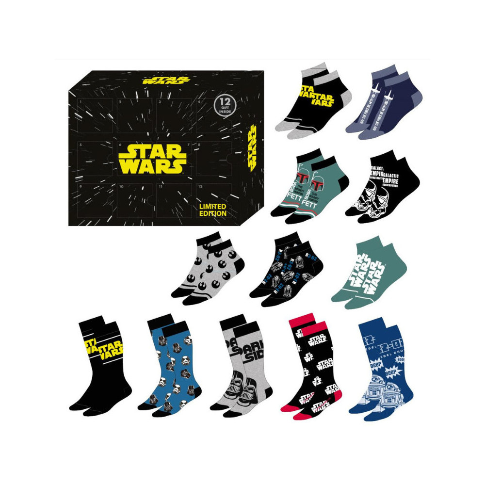 Caixa de oferta 12 meias Star Wars