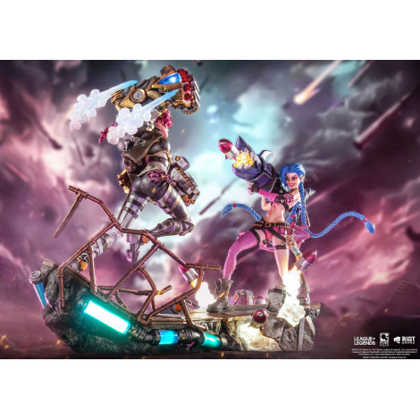 League of Legends Pacote de dioramas Vi e Jinx 1:6 Pure Arts