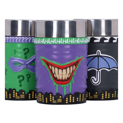 Conjunto de 3 copos de shot Batman Super-Villains Dc Comics