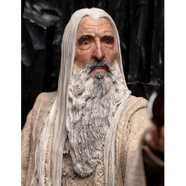 Figura 1/6 Saruman O Branco no Trono 110 Cm O Senhor dos Anéis