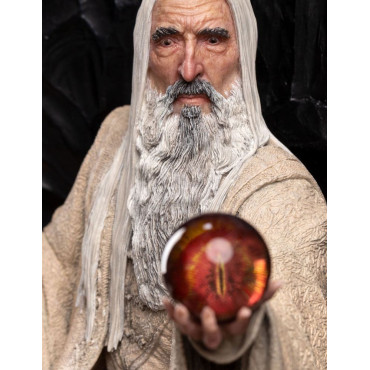 Figura 1/6 Saruman O Branco no Trono 110 Cm O Senhor dos Anéis