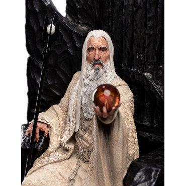 Figura 1/6 Saruman O Branco no Trono 110 Cm O Senhor dos Anéis