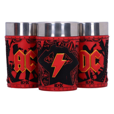 Conjunto de 3 copos de shot com logótipo Ac/Dc