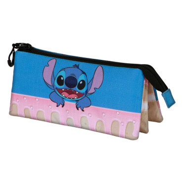 Stitch Estojo triplo para lápis Lilo e Cake