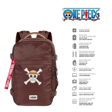 One Piece Mochila de viagem para cabina de avião Mercury Skull