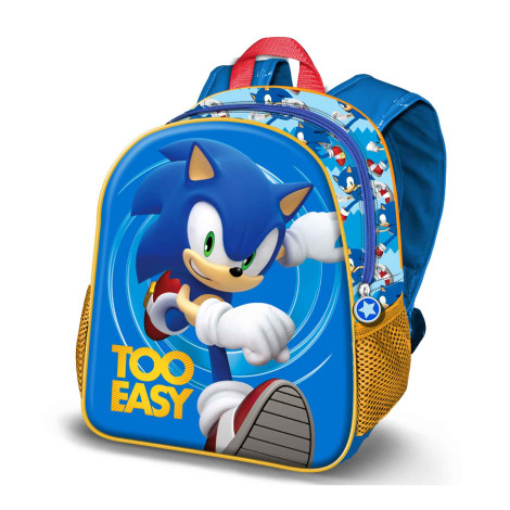 Mochila 3D Pequena Azul Sonic The Hedgehog SEGA Fácil