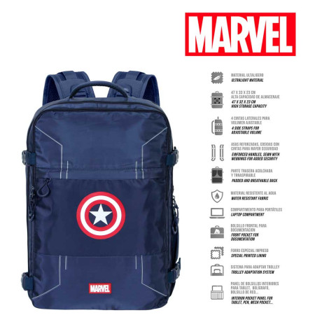 Marvel Mochila de viagem Captain America Gears