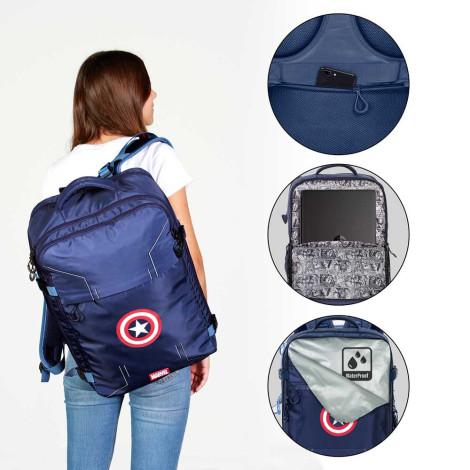 Marvel Mochila de viagem Captain America Gears