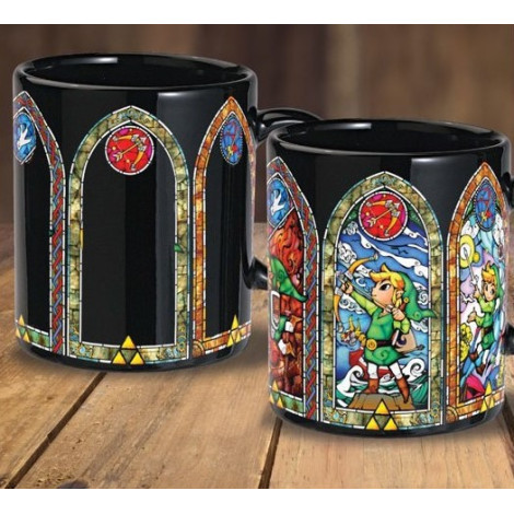 Caneca térmica de vidro manchado Zelda