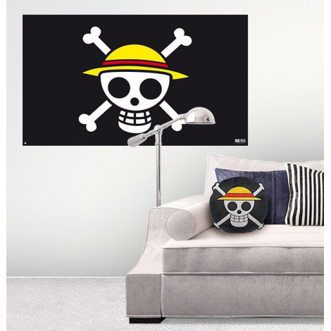 One Piece Almofada Emblema de pirata 30 cm