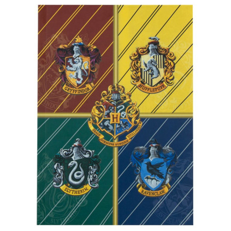 Conjunto de artigos de papelaria Harry Potter Casas de Hogwarts