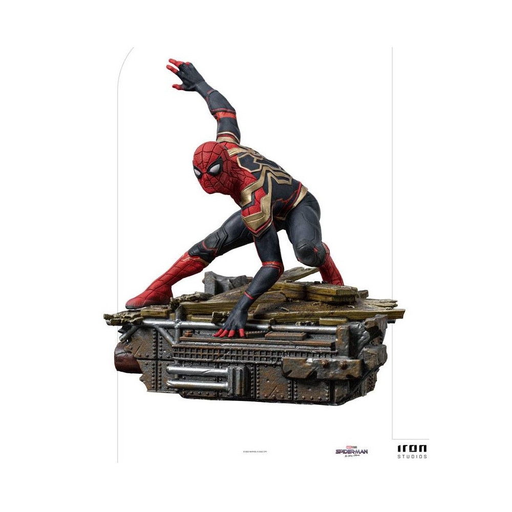 Figura de Peter-One Spidermanno Way Home Estúdio de Ferro 19 cm Marvel