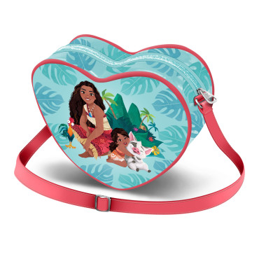 Vaiana Família Disney Azul Casual Bolsa Coração