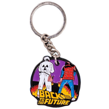 Porta-chaves de metal de edição limitada Marty & Doc Back to the Future