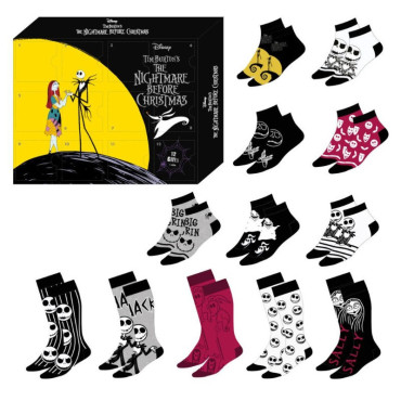 Caixa de oferta 12 pares de meias Nightmare Before Christmas