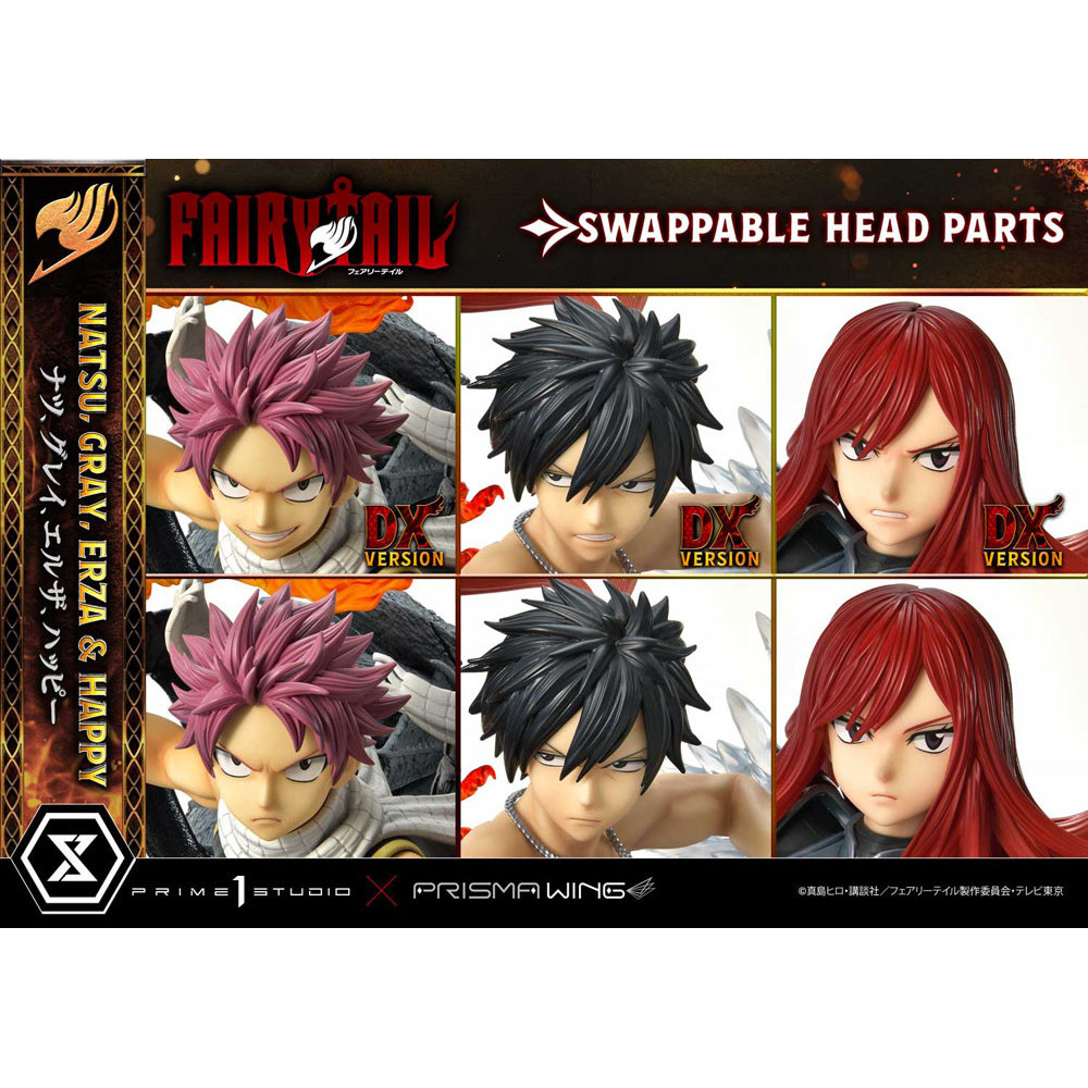 Fairy Tail Figura 1/6 Natsu, Gray, Erza, Happy Deluxe Bonus Version 57 Hm