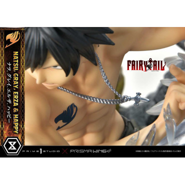 Fairy Tail Figura 1/6 Natsu, Gray, Erza, Happy Deluxe Bonus Version 57 Hm