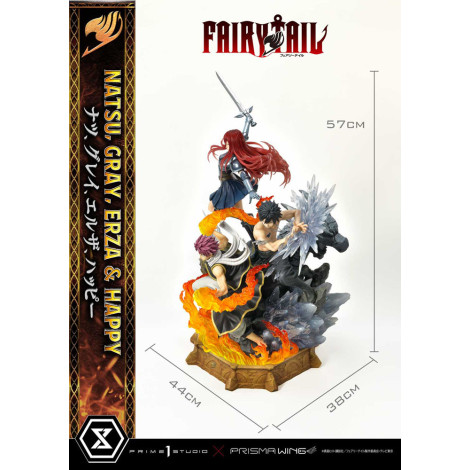 Fairy Tail Figura 1/6 Natsu, Gray, Erza, Happy Deluxe Bonus Version 57 Hm