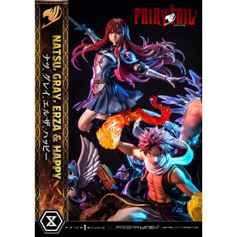 Fairy Tail Figura 1/6 Natsu, Gray, Erza, Happy Deluxe Bonus Version 57 Hm