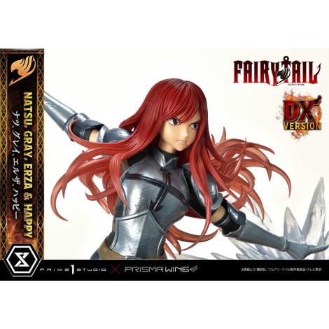 Fairy Tail Figura 1/6 Natsu, Cinzento, Erza, Feliz Versão de Luxo 57 Cm