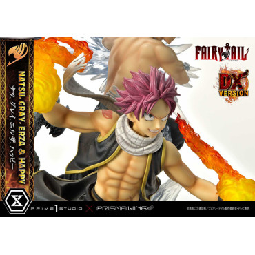 Fairy Tail Figura 1/6 Natsu, Cinzento, Erza, Feliz Versão de Luxo 57 Cm