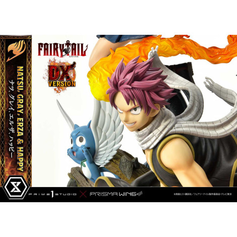 Fairy Tail Figura 1/6 Natsu, Cinzento, Erza, Feliz Versão de Luxo 57 Cm