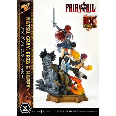 Fairy Tail Figura 1/6 Natsu, Cinzento, Erza, Feliz Versão de Luxo 57 Cm