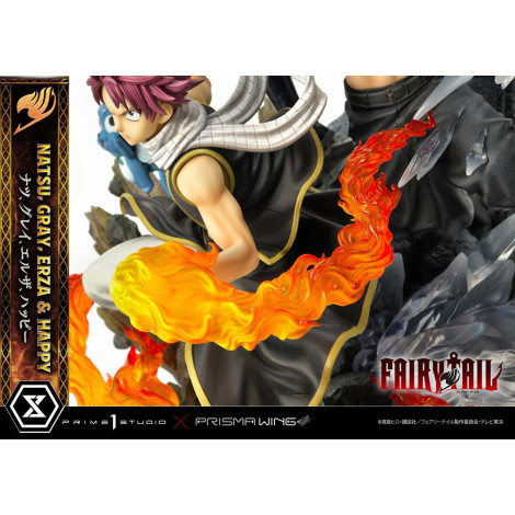 Fairy Tail Figura 1/6 Natsu, Cinzento, Erza, Feliz Versão de Luxo 57 Cm