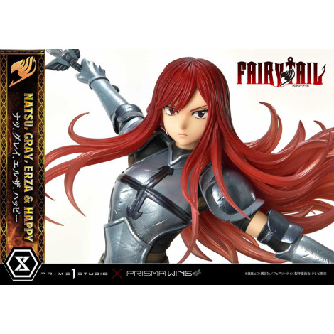 Fairy Tail Figura 1/6 Natsu, Cinzento, Erza, Feliz Versão de Luxo 57 Cm