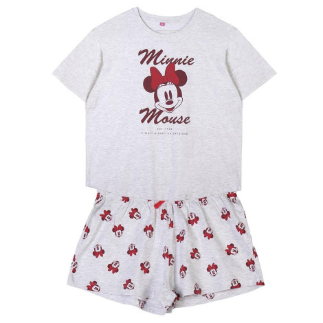 Pijama Minnie Mouse curto Cinzento